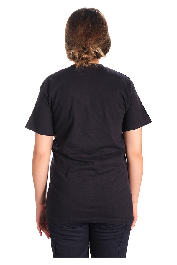 V yaka Kısa Kol Siyah